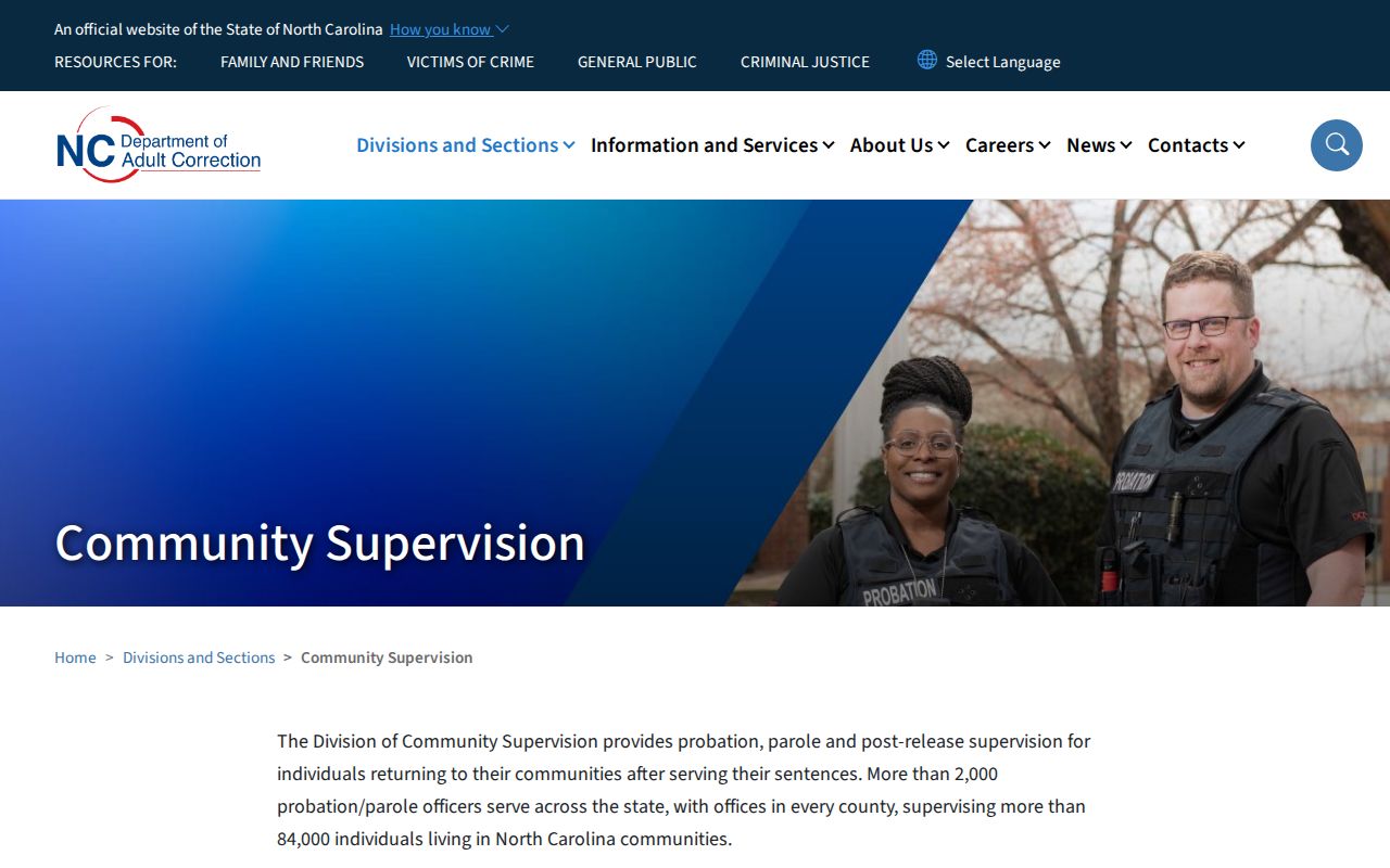 Montgomery County post-release supervision agency page